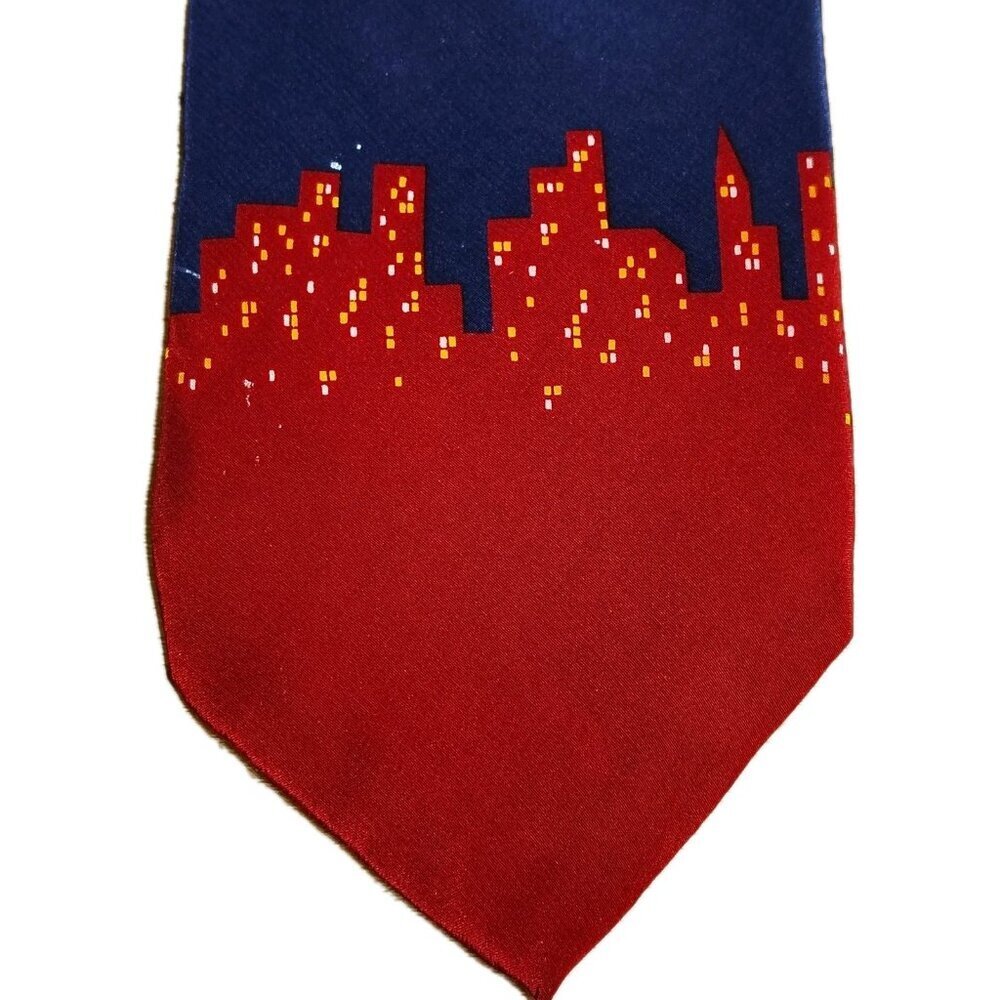 Vicki Davis New York Happy Landing Tie 100% Silk - Picture 5 of 8